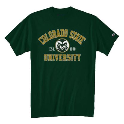 Picture of Champion® Basic Colorado State University Tee Green