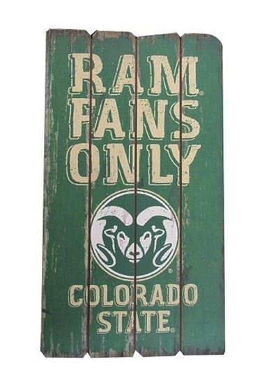 Picture of Colorado State University Green & Gold Ram Fans Only Sign