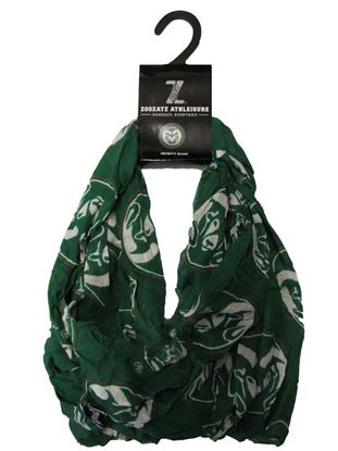 Picture of Green Colorado State Ram Head Infinity Scarf
