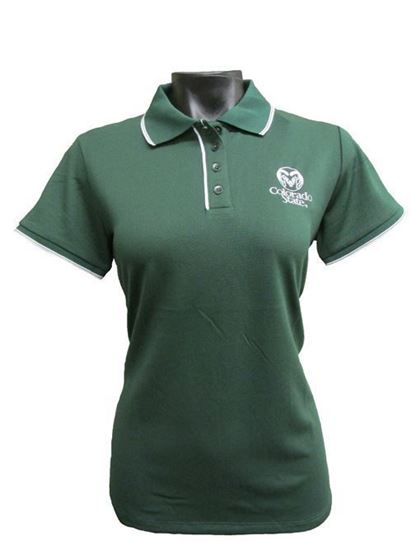 Picture of Women's Dark Green Colorado State Antigua Polo