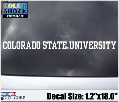 Colorado State University White Decal