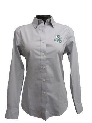 Silver Colorado State Collared Button Up Antigua Shirt