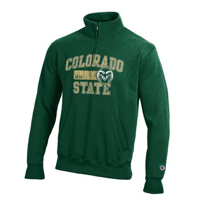 Dark Green 1/4 Zip Colorado State Rams Champion Pullover