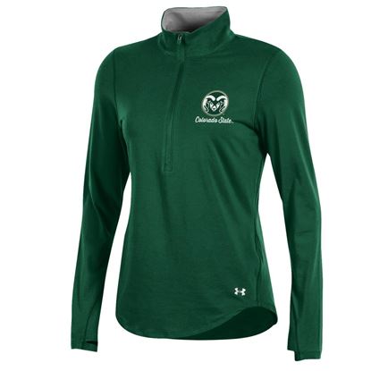 Green Women's Colorado State Under Armour 1/2 Zip Pullover