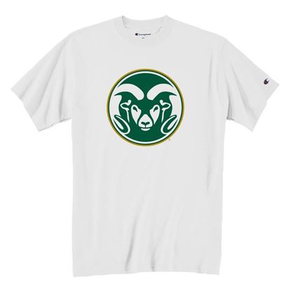 Champion® Large Ramhead Colorado State White Tee