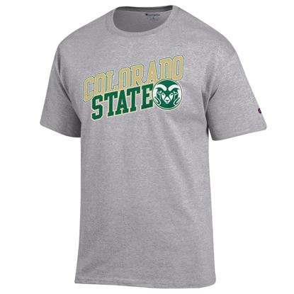 Grey Colorado State University Slanted Champion Tee