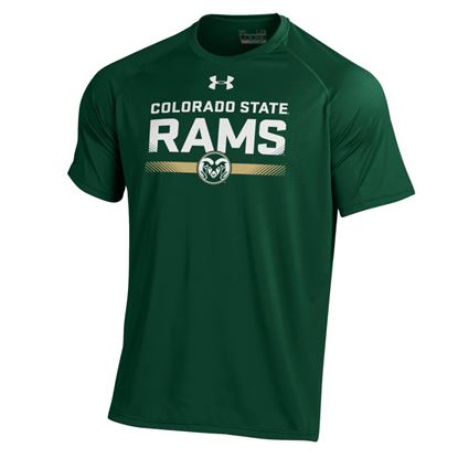 Men's Green Colorado State Rams Under Armour Stripe Out Tee