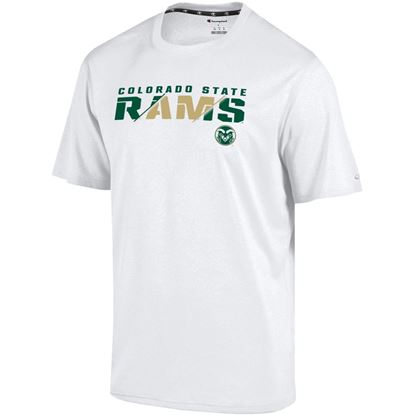 White Colorado State Rams Short Sleeve Champion Tee