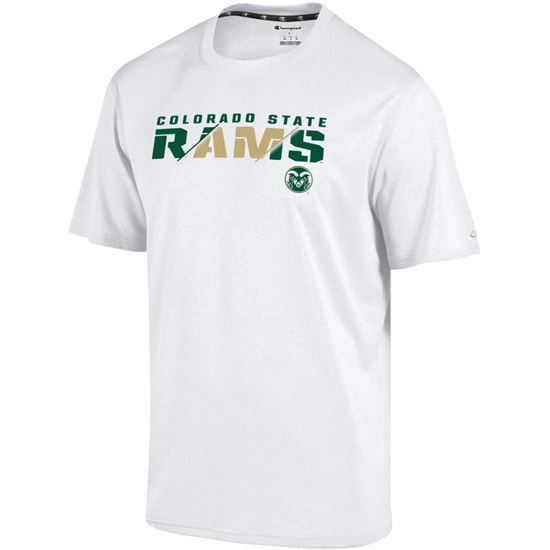 White Colorado State Rams Short Sleeve Champion Tee