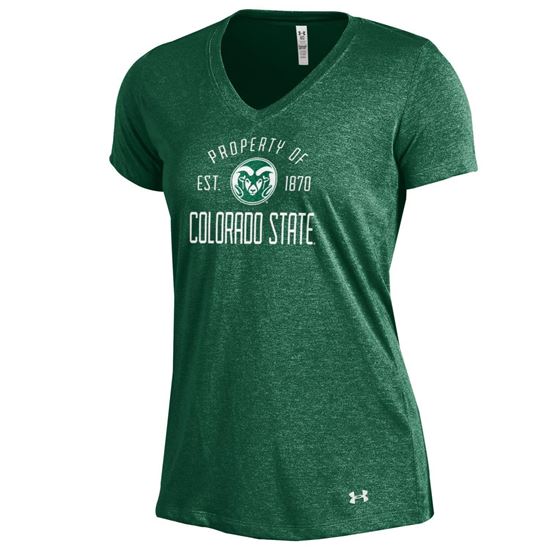 Green Property of Colorado State Under Armour Tee