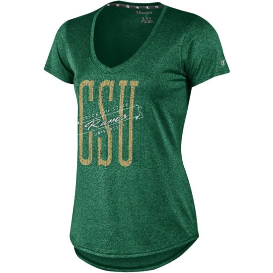 Green Women's Colorado State Rams Champion V-Neck