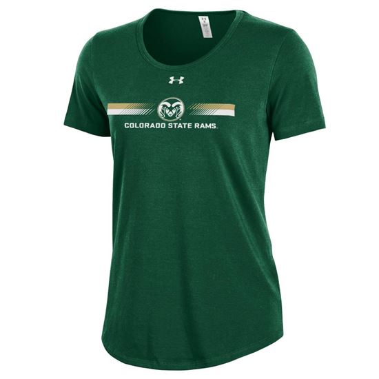 Green Women's Colorado State Under Armour Short Sleeve Tee