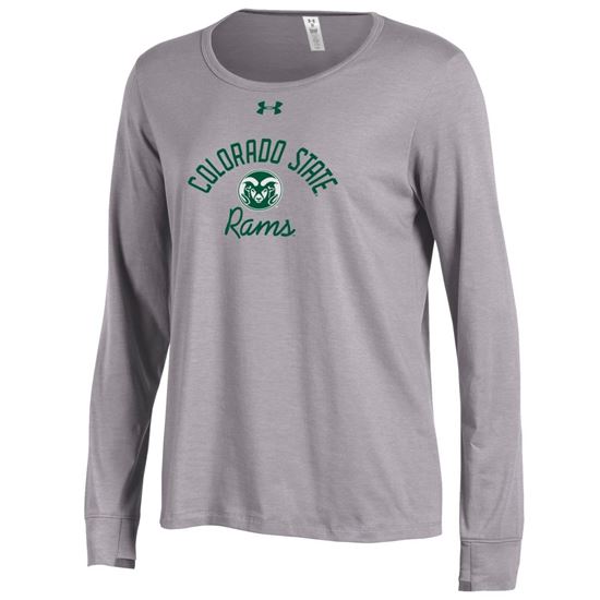 Grey Women's Colorado State Under Armour Long Sleeve Shirt