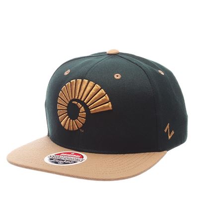 Green/Khaki Colorado State Ram Horn Zephyr Snapback Hat