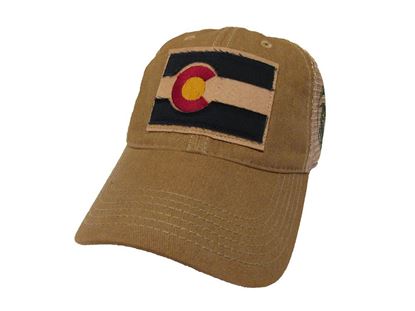 Khaki Colorado State Flag Legacy Trucker Hat