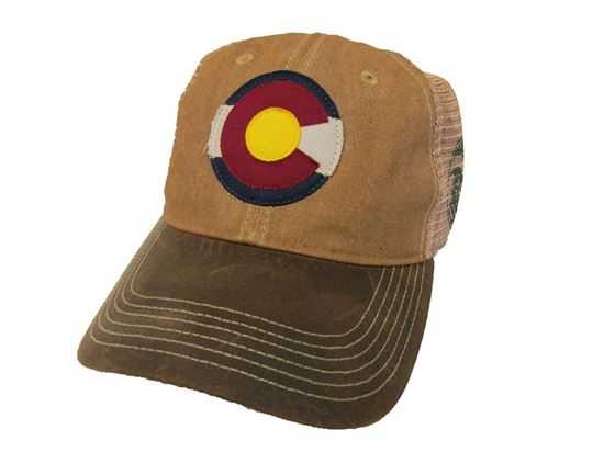 Khaki/Brown Colorado State Flag Legacy Trucker Hat