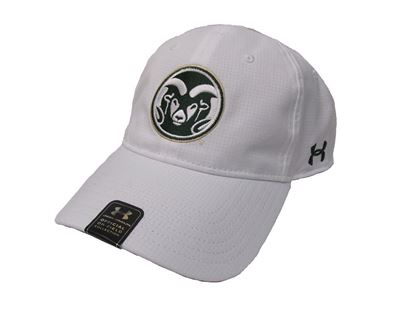 White Colorado State Rams Under Armour Free Fit Hat