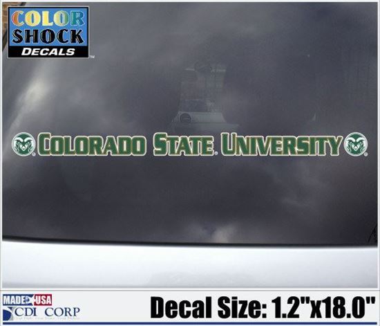 Green Colorado State University Decal