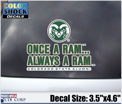 Once a Ram Always a Ram Colorado State University Decal