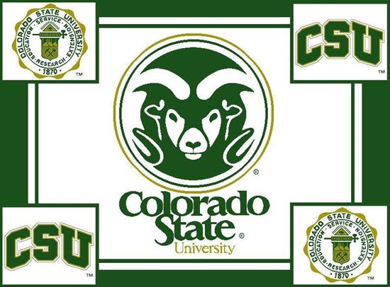 Colorado State University Ram Head Afghan